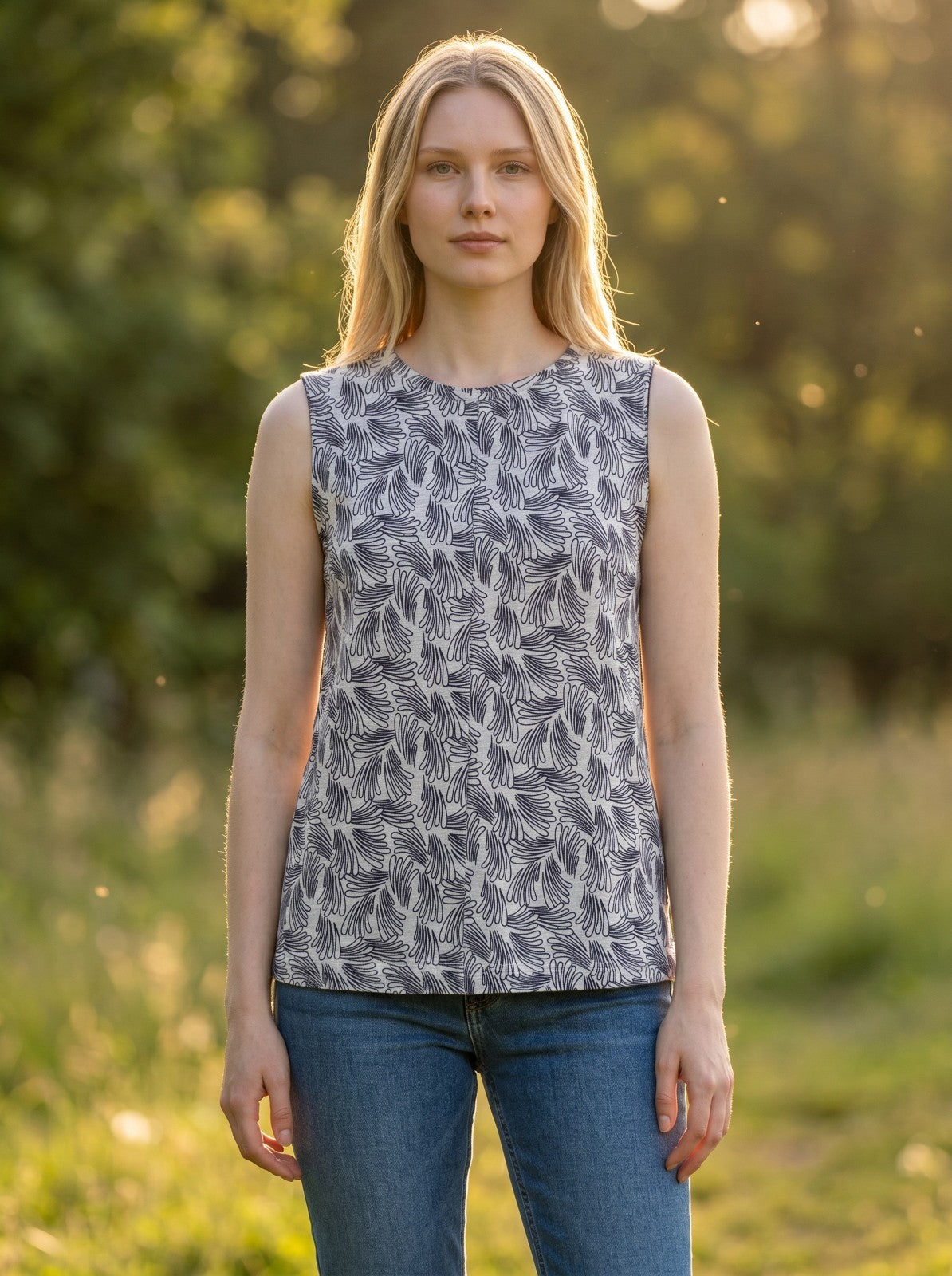 White Stuff 100% Linen Sleeveless Vest