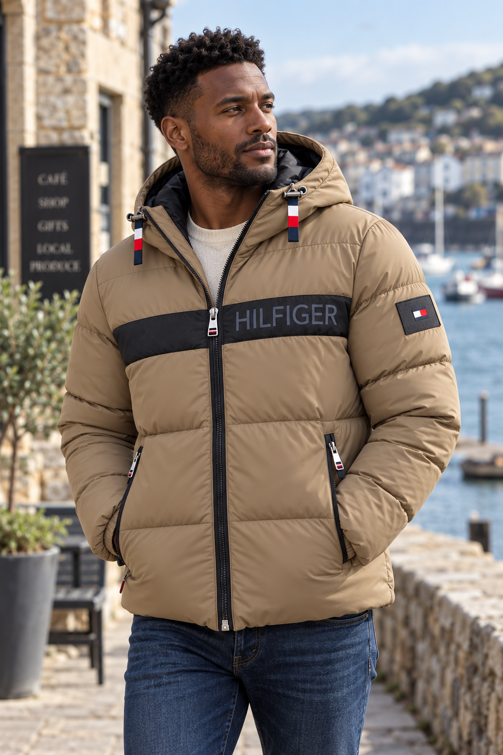 Tommy Hilfiger Men’s Breathable & Water Resistant Hooded Puffer Jacket