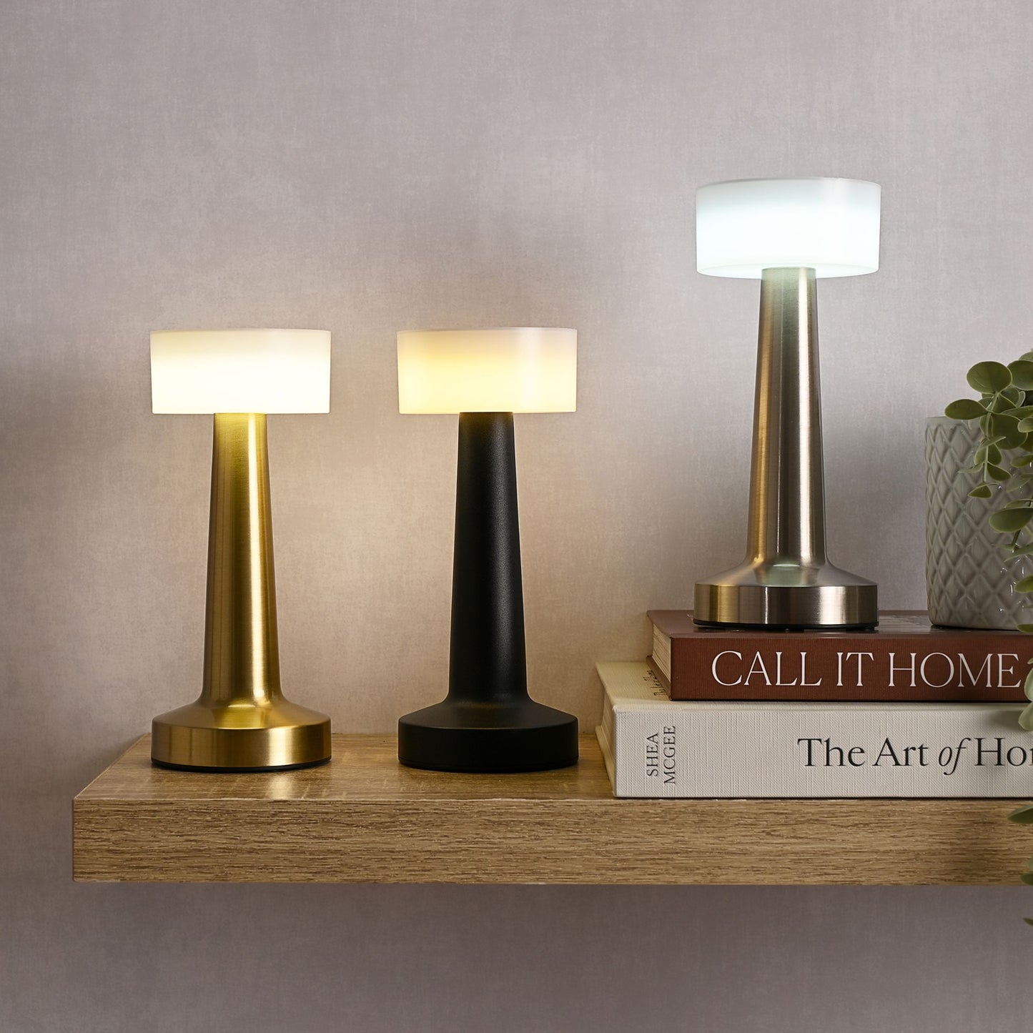 Hestia Bronze USB LED Touch Table Lamp