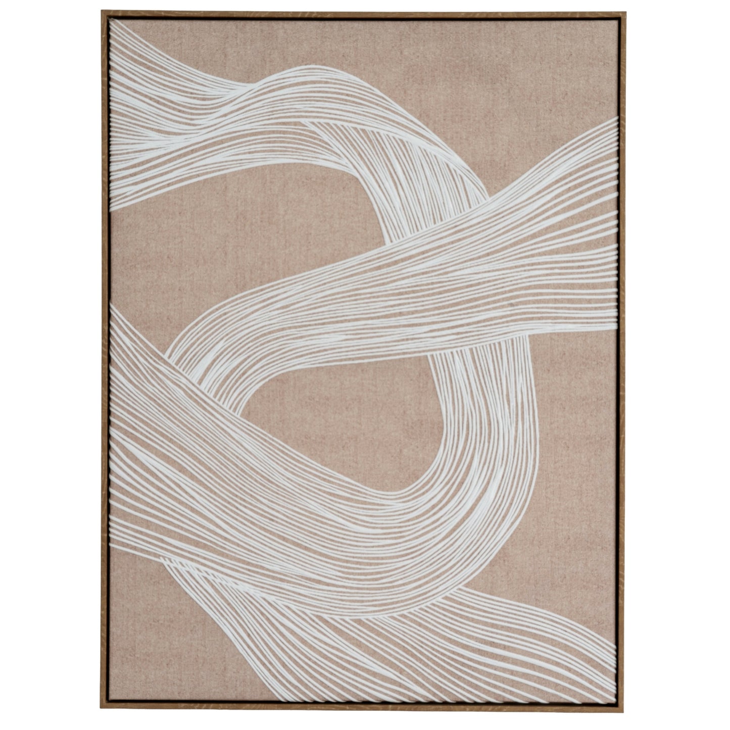 Clayre Abstract Line Art Framed Canvas – 60 × 80cm