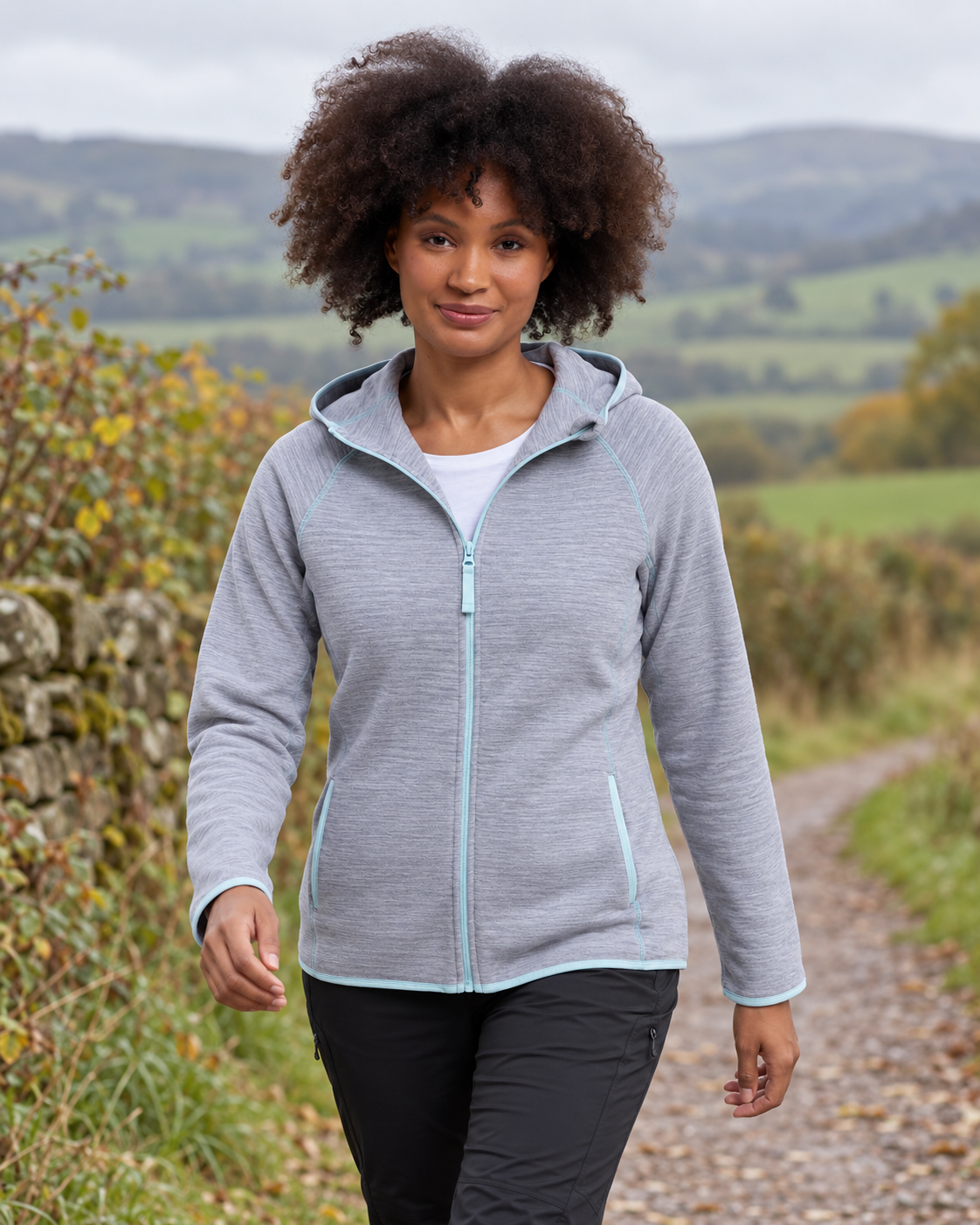 Mountain Warehouse Lleyn Melange II Womens Fleece Hoodie