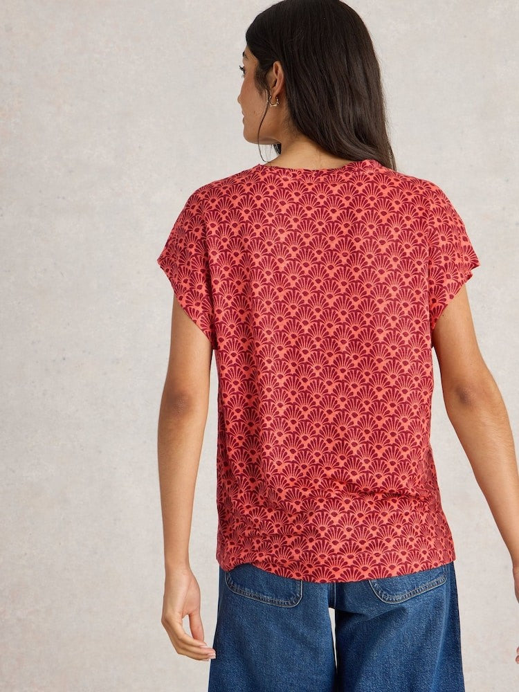 White Stuff Red Rowan Linen 100% Linen Tank Top