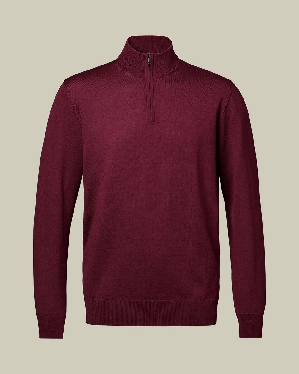 Charles Tyrwhitt Men's Quarter Zip Jumper – RRP £79.95