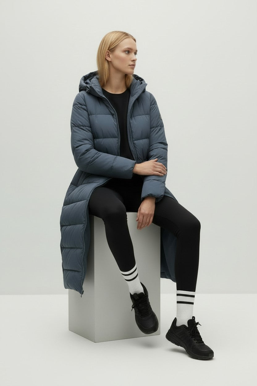 M&S Stormwear Hooded Longline Puffer Coat