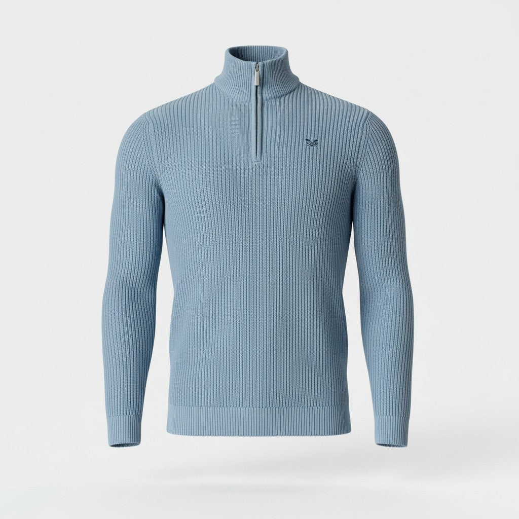 Crew Clothing Fisherman Rib 1/4 Zip Jumper RRP £75