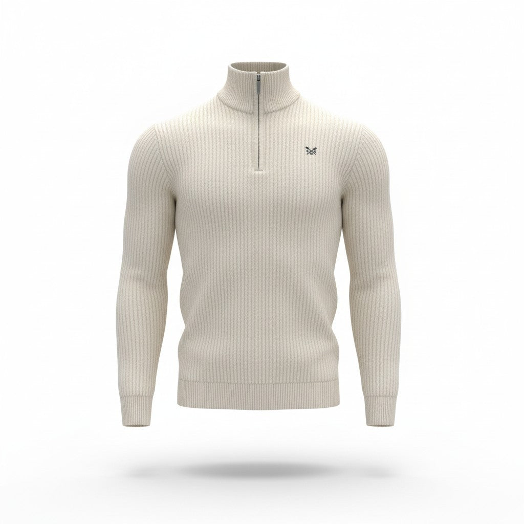 Crew Clothing Fisherman Rib 1/4 Zip Jumper RRP £75