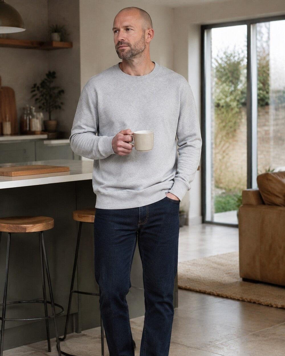 Ex M&S Autograph Men’s Cotton-Rich Crew-Neck Sweatshirt – 7 Colours – RRP £40