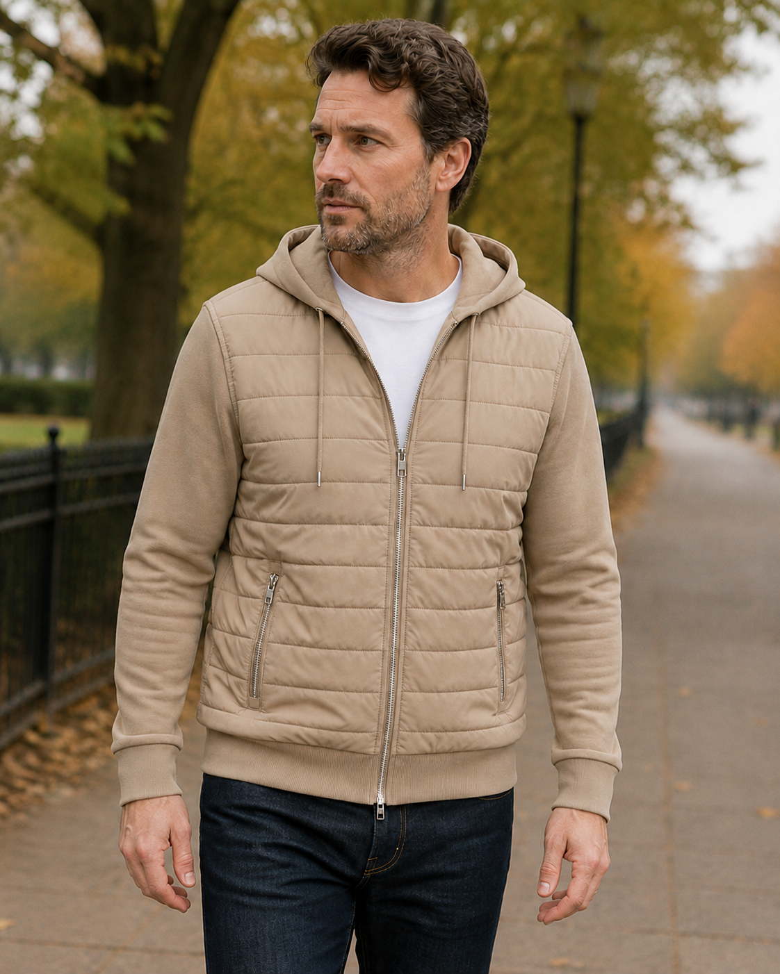 M&S Autgograph Cotton Rich Zip Up Hooded Jacket with Stormwear