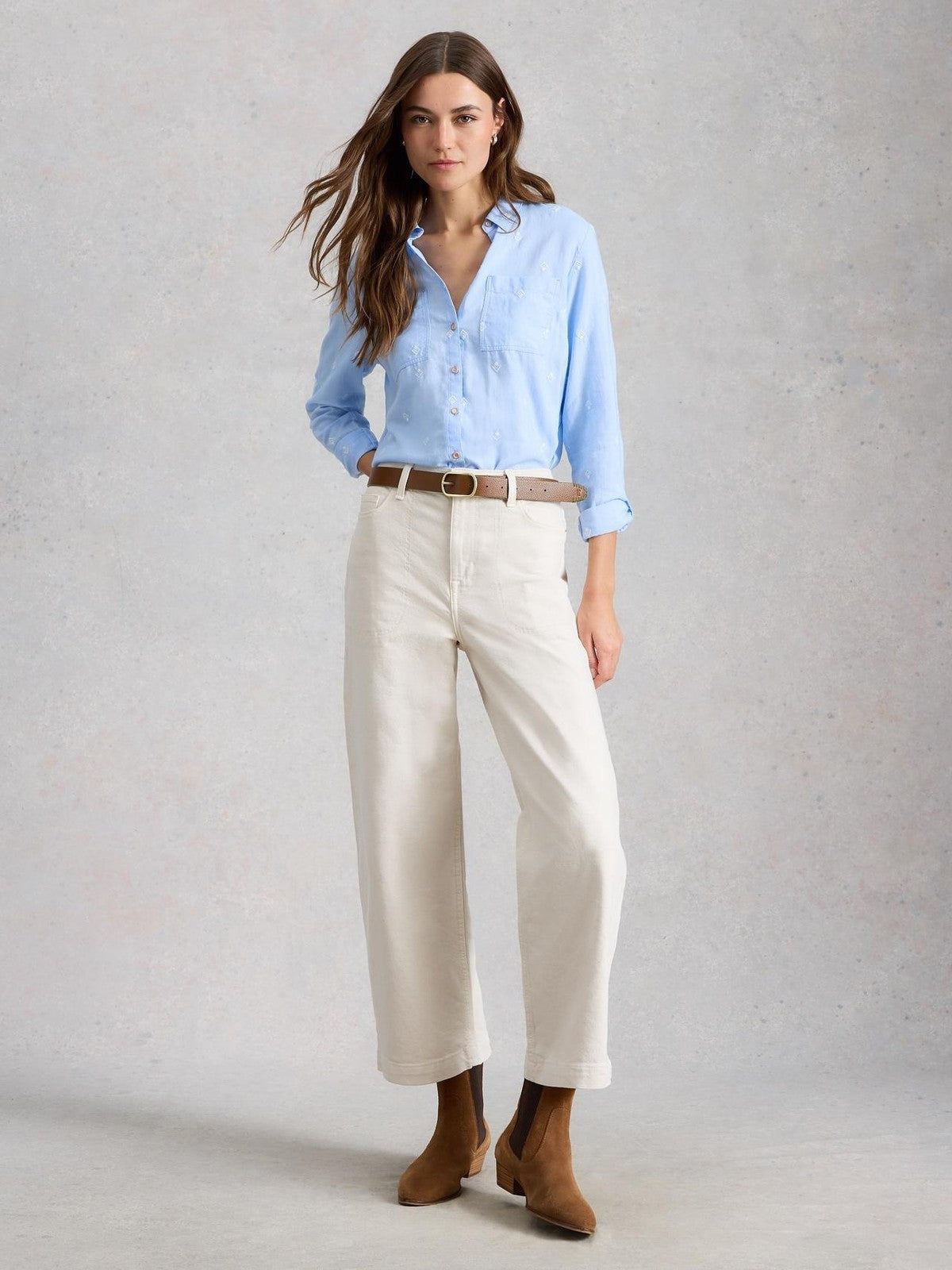 White Stuff Sophie Collared Organic Cotton Shirt