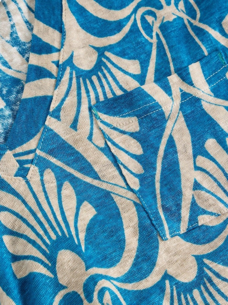White Stuff Blue Iris Linen T-Shirt RRP £45