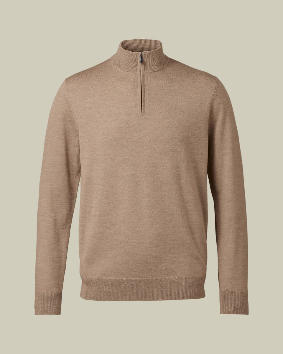 Charles Tyrwhitt Men's Quarter Zip Jumper – RRP £79.95
