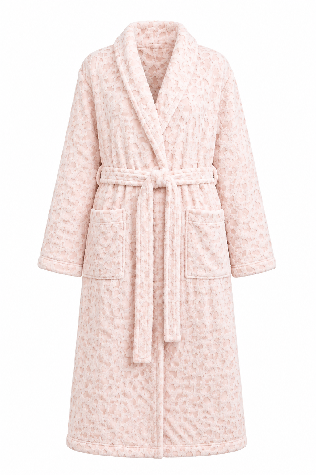 M&S Fleece Leopard Print Long Dressing Gown
