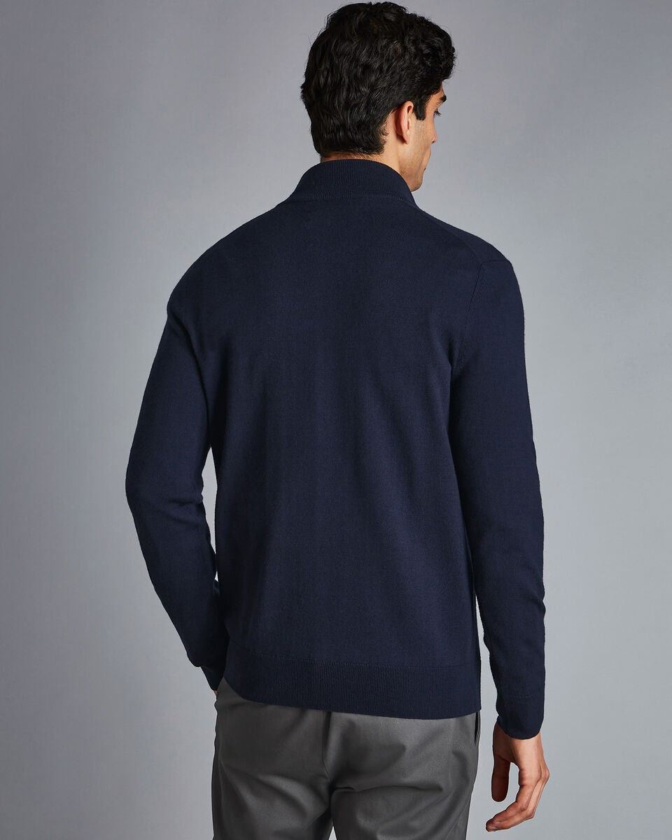 Charles Tyrwhitt Men's Quarter Zip Jumper – RRP £79.95