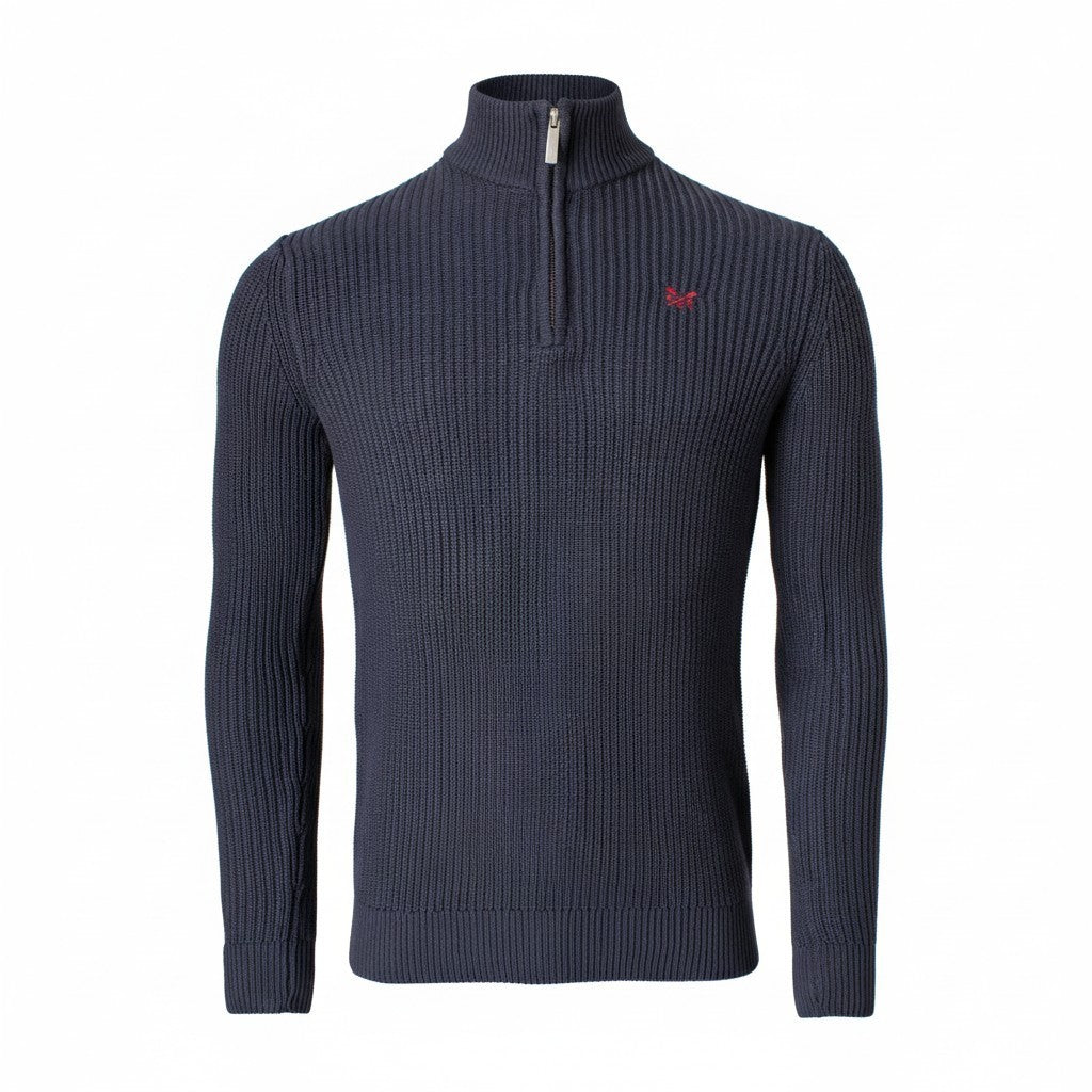 Crew Clothing Fisherman Rib 1/4 Zip Jumper RRP £75