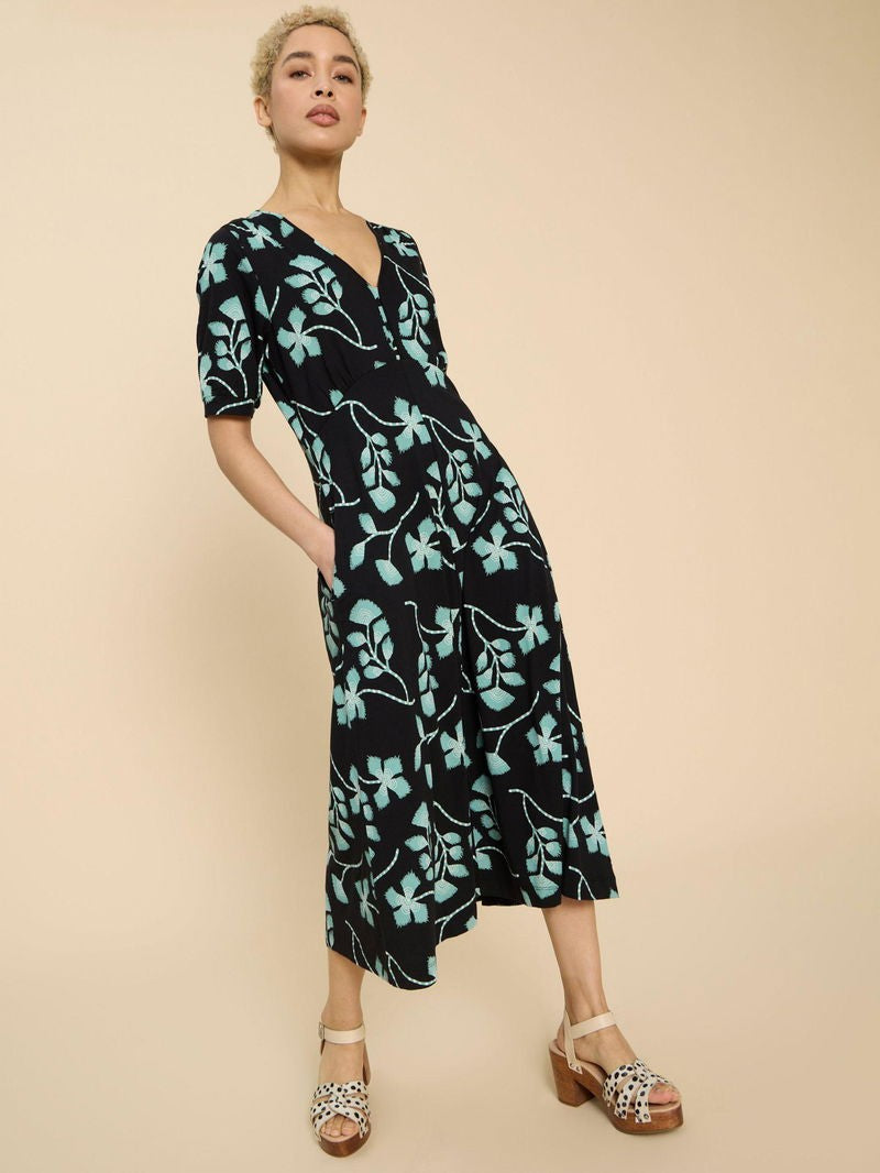 Ex White Stuff Megan Midi Dress Jersey