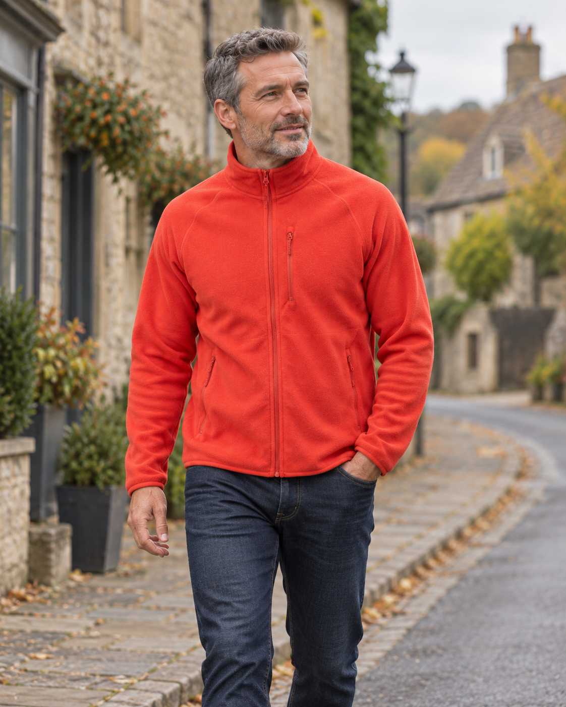M&S Orange Zip-Up Fleece BNWT