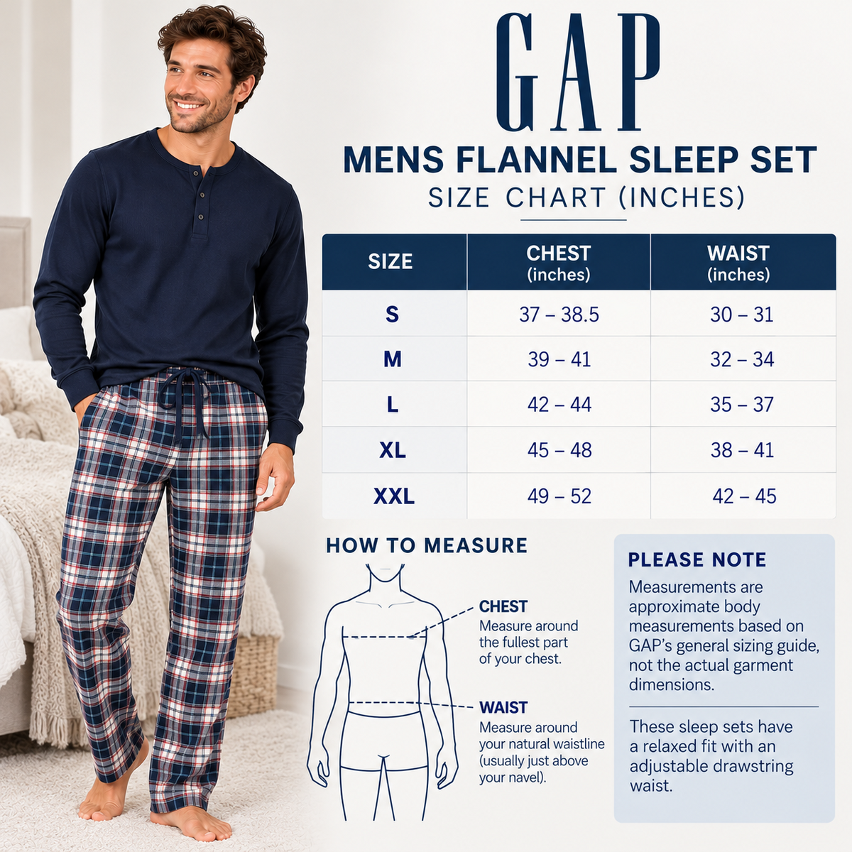 Gap Mens Flannel Sleep Set