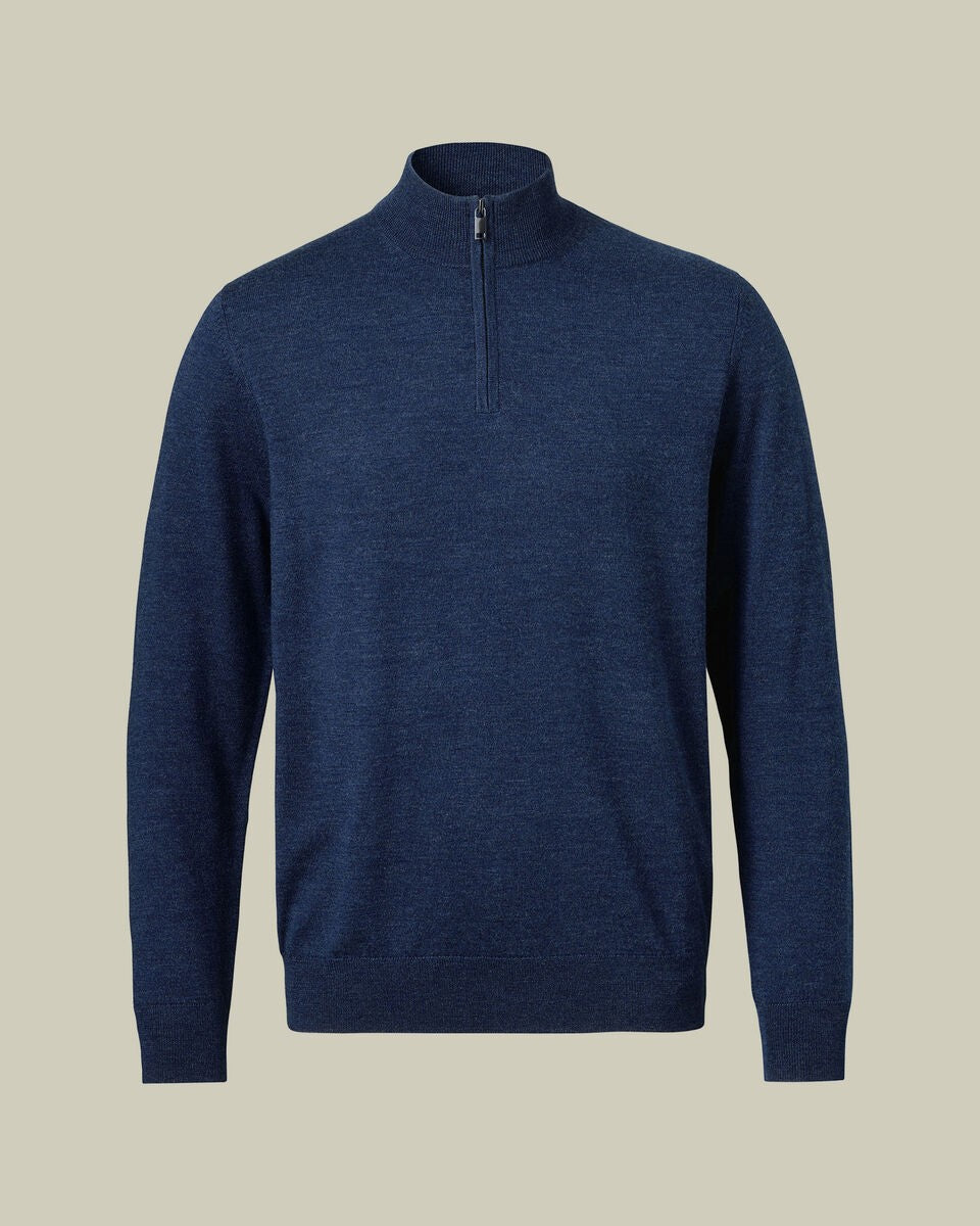 Charles Tyrwhitt Men's Quarter Zip Jumper – RRP £79.95