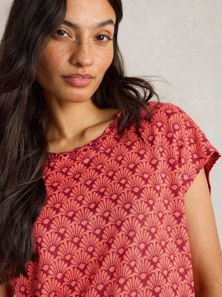 White Stuff Red Rowan Linen 100% Linen Tank Top