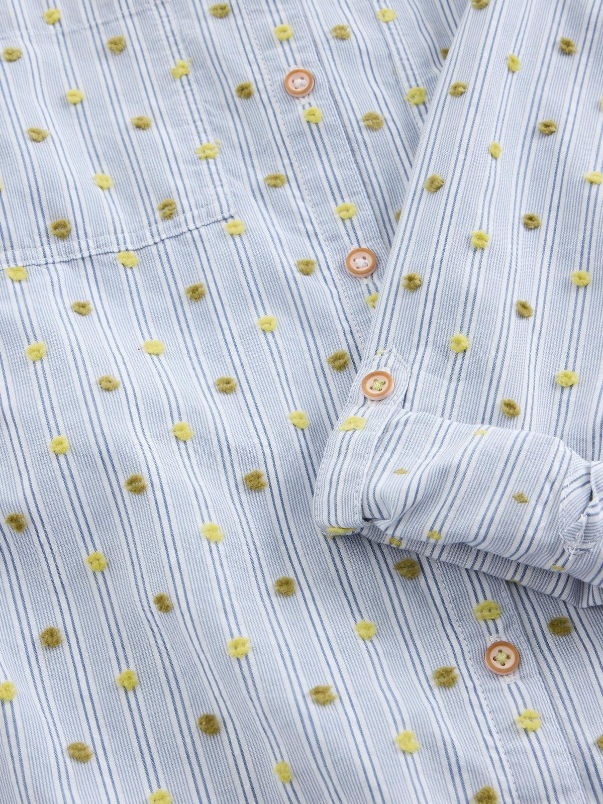 White StuffSophie Collared Organic Cotton Long Sleeve Shirt