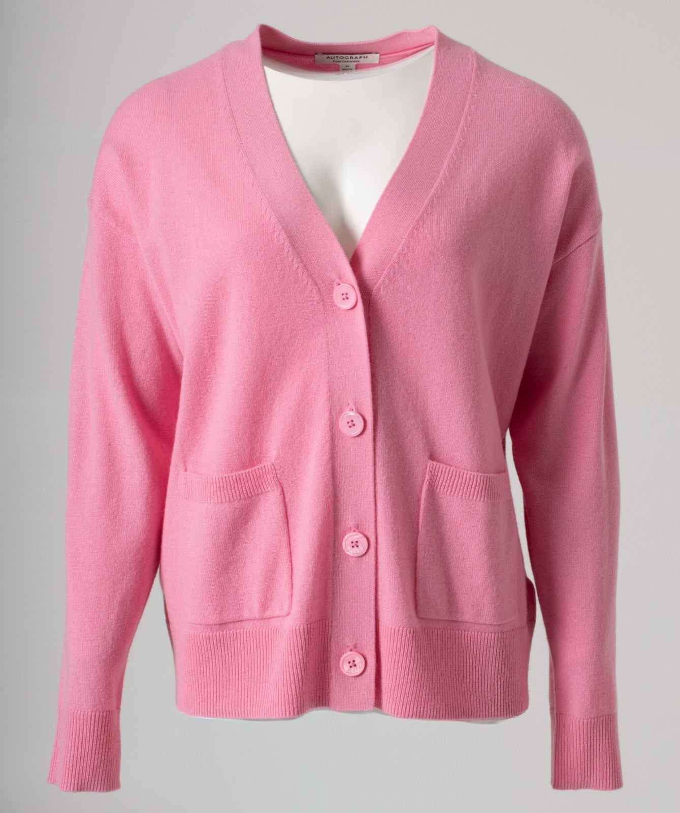 M&S Autograph Pure Cashmere Pink Button Up Cardigan RRP £119