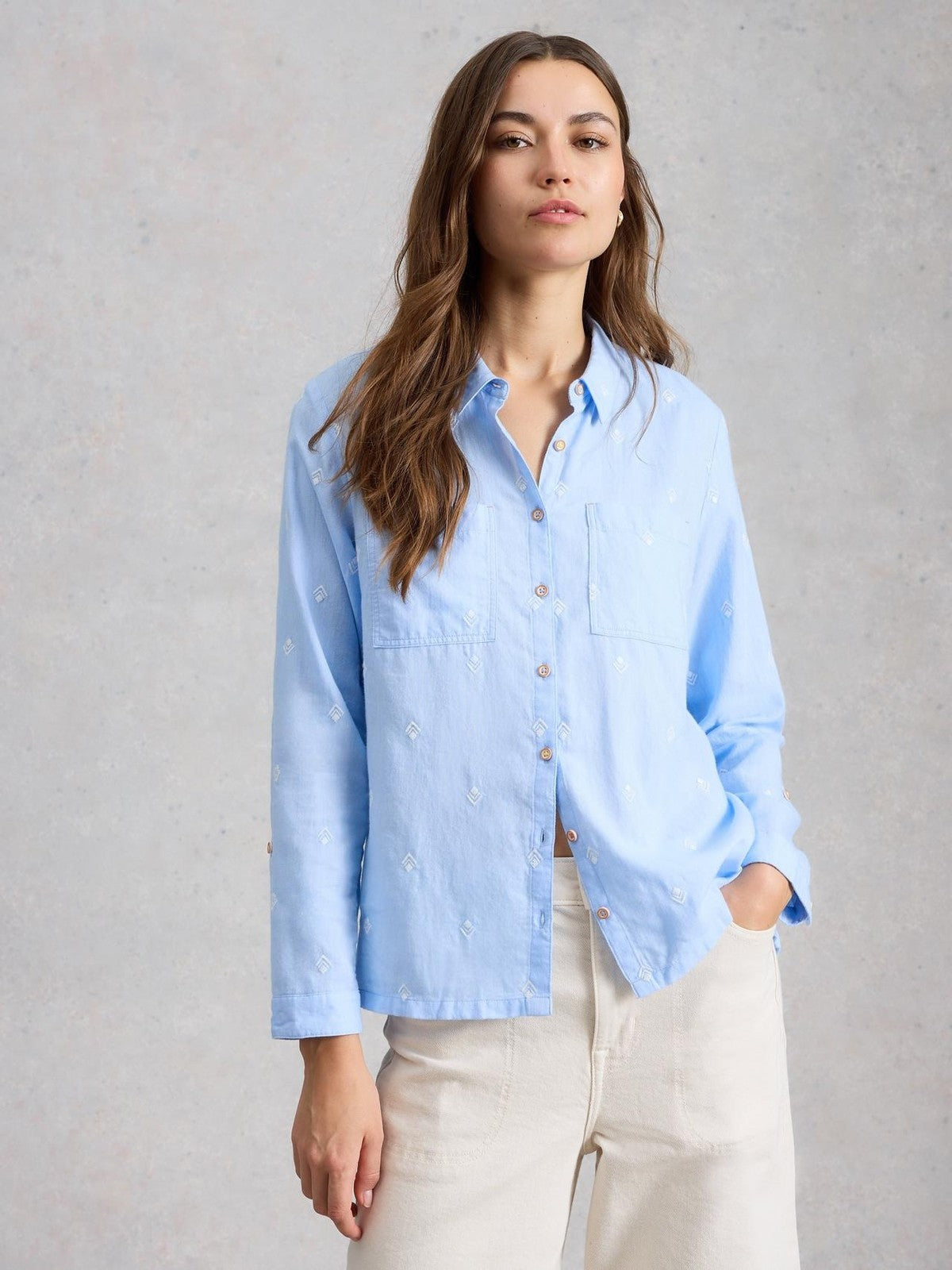 White Stuff Sophie Collared Organic Cotton Shirt