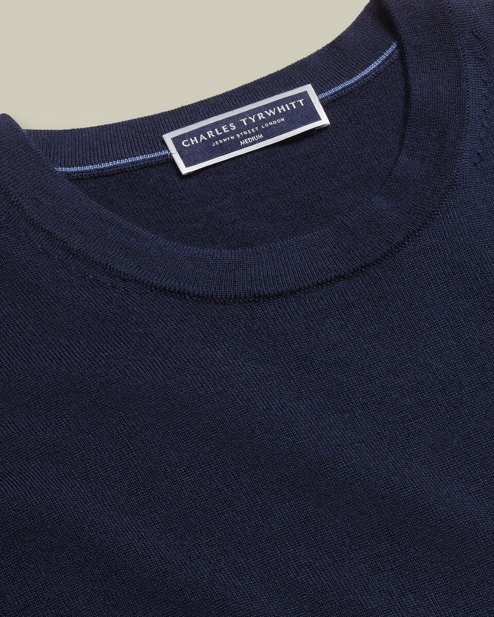 Charles Tyrwhitt Pure Merino Wool Crew Neck Jumper RRP £79.95