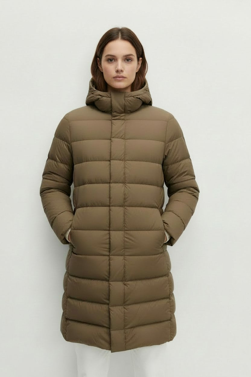 M&S Feather & Down Hooded Duvet Coat