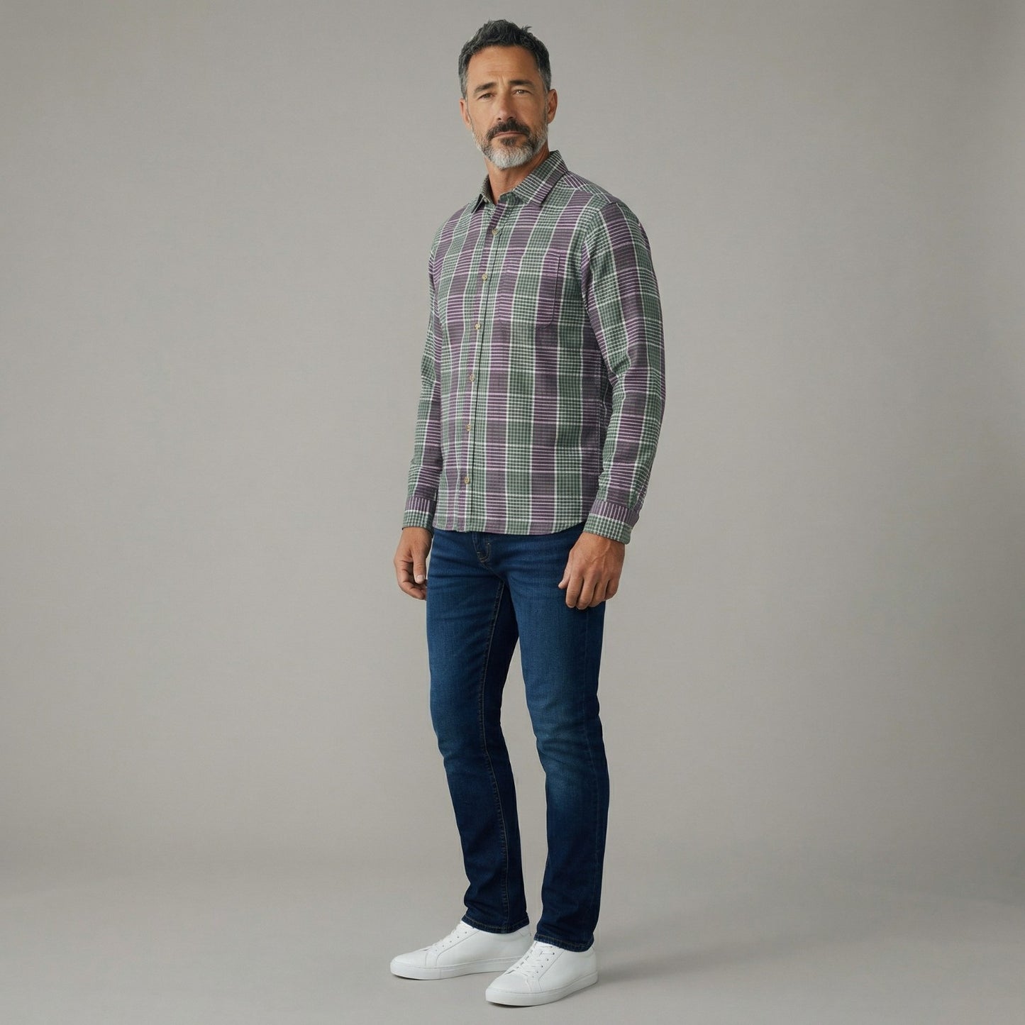 Ex Seasalt Mens Banyan Checked Organic Cotton Shirt RRP £69.95