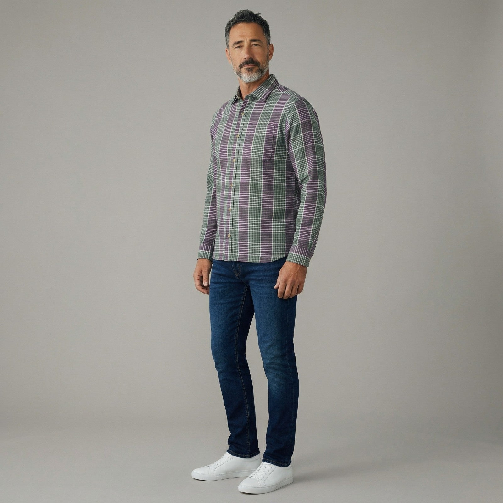 Ex Seasalt Mens Banyan Checked Organic Cotton Shirt RRP £69.95