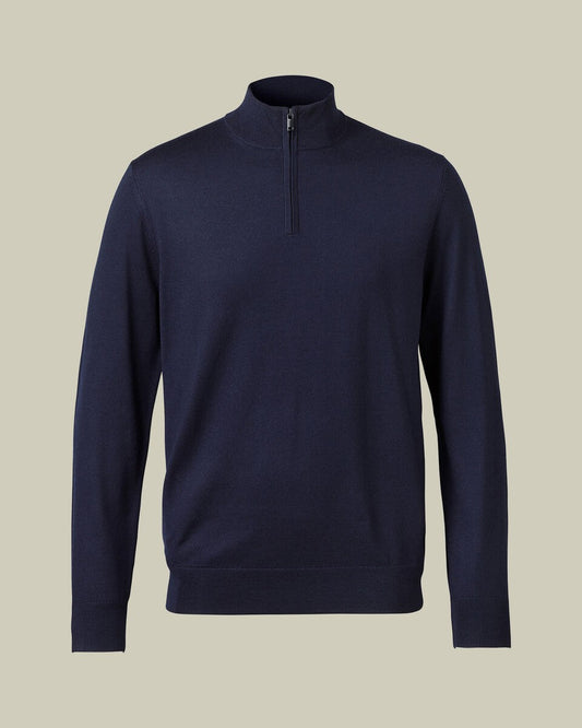 Charles Tyrwhitt Men's Quarter Zip Jumper – RRP £79.95