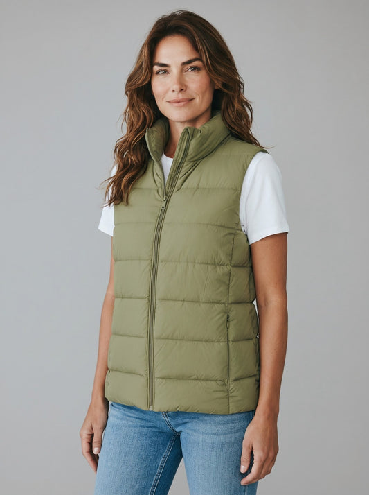 M&S Feather & Down Packaway Funnel Neck Gilet