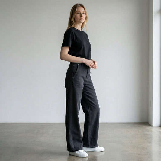 M&S High Waisted Wide Leg Jeans with Lyocell RRP £46