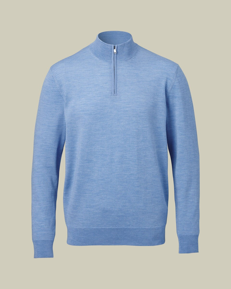 Charles Tyrwhitt Men's Quarter Zip Jumper – RRP £79.95