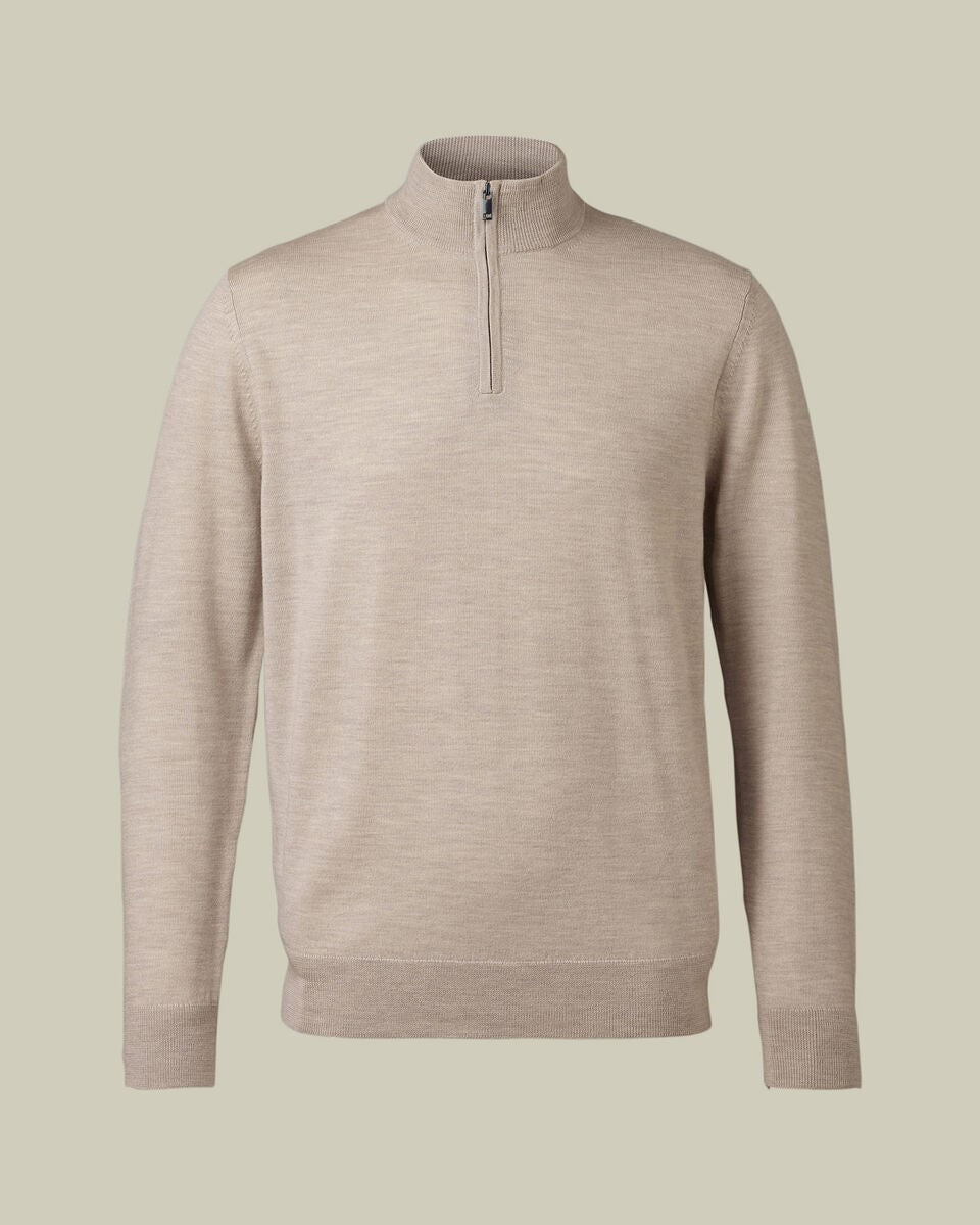 Charles Tyrwhitt Men's Quarter Zip Jumper – RRP £79.95