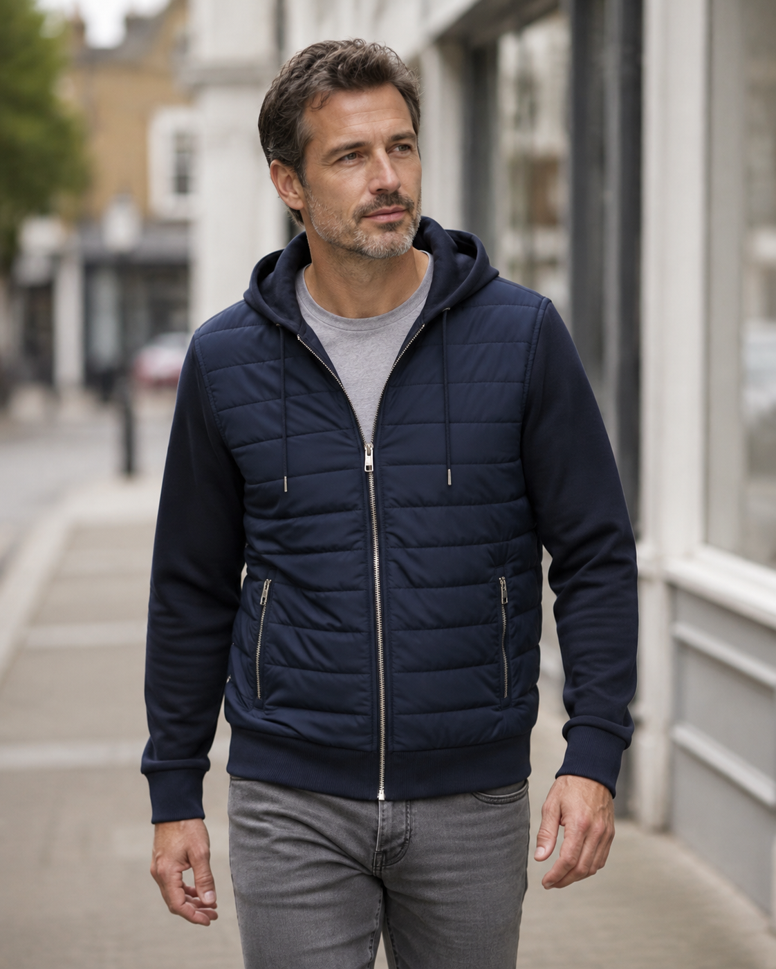 M&S Autgograph Cotton Rich Zip Up Hooded Jacket with Stormwear