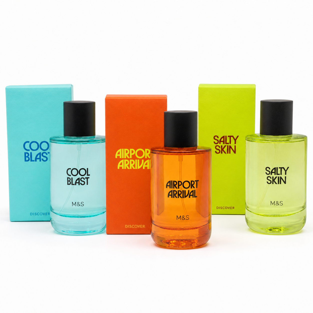 M&S Discovery Fragrances Salty Skin/Airport Arrival/Cool Blast 100ml