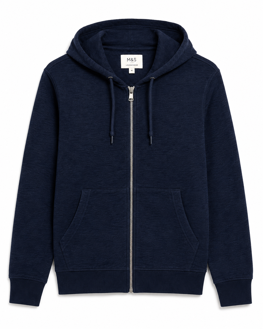 Ex M&S Men's Zip Through Loungewear Hoodie - Navy - RRP £30