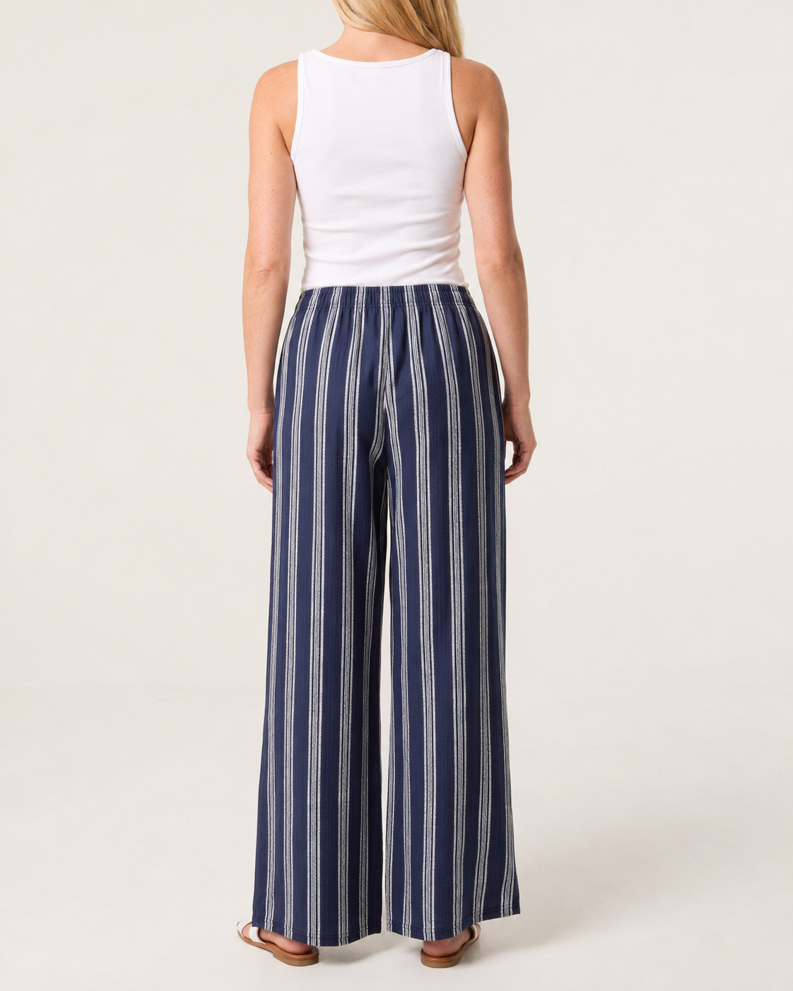 Striped Wide Leg Summer Trousers