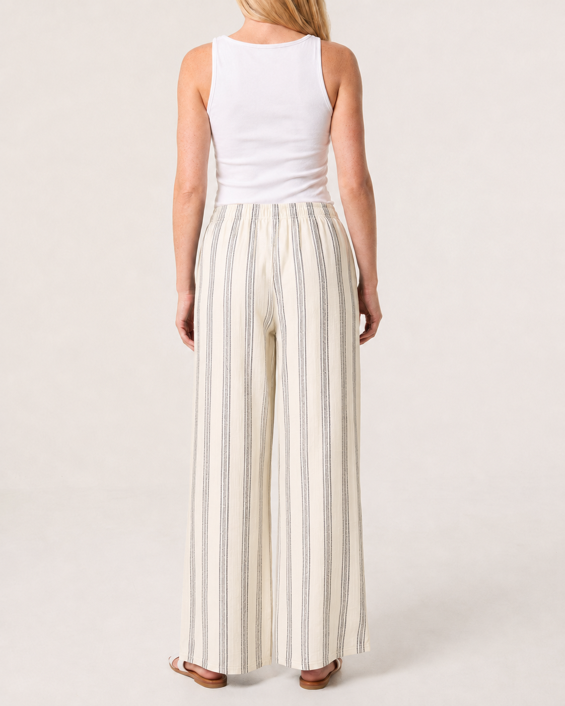 Striped Wide Leg Summer Trousers