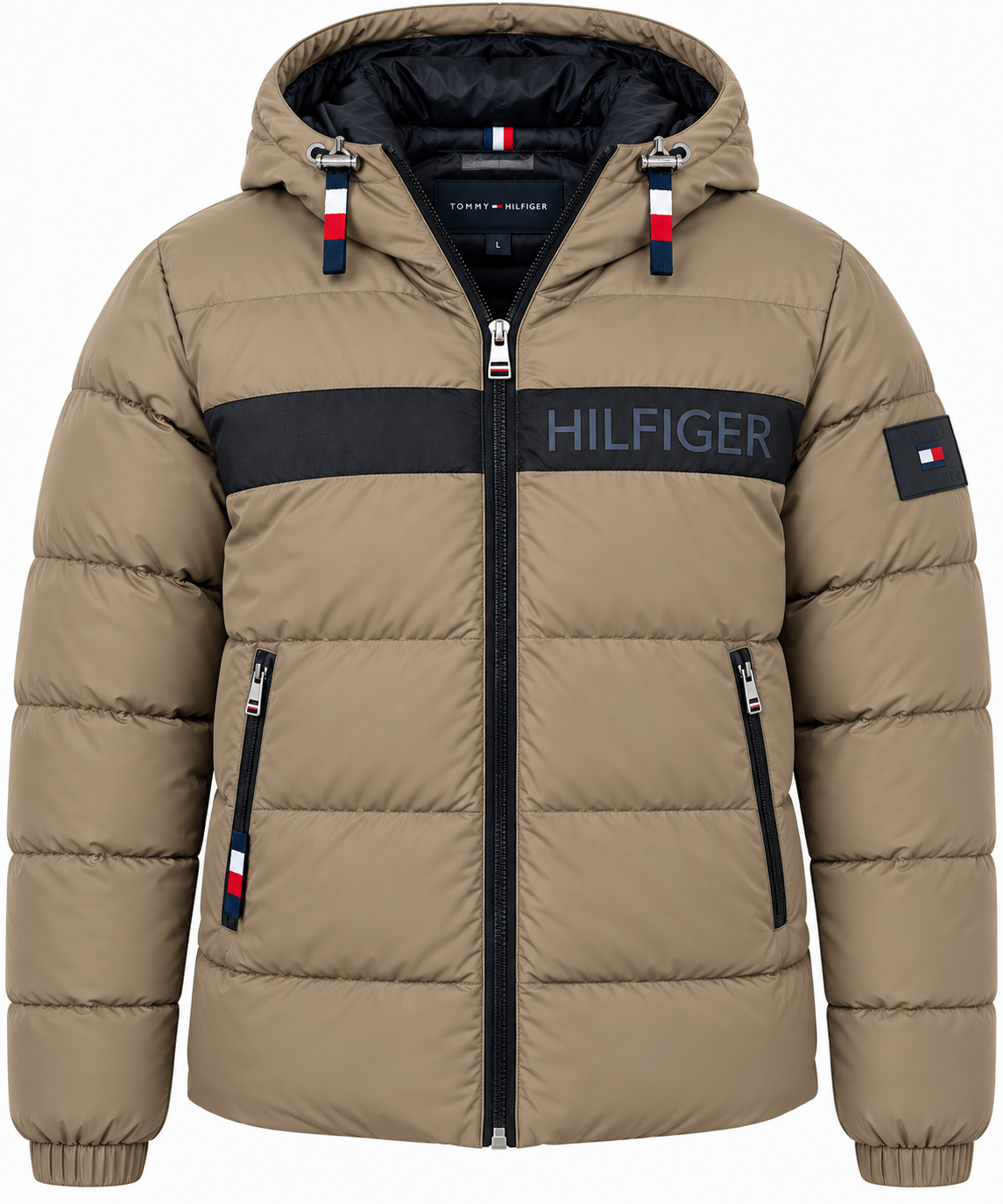 Tommy Hilfiger Men’s Breathable & Water Resistant Hooded Puffer Jacket