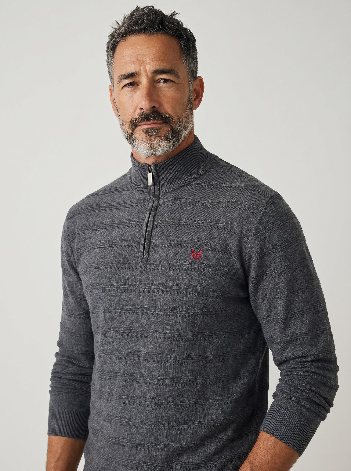Crew Clothing Cashmere & Silk Blend 1/2 Zip