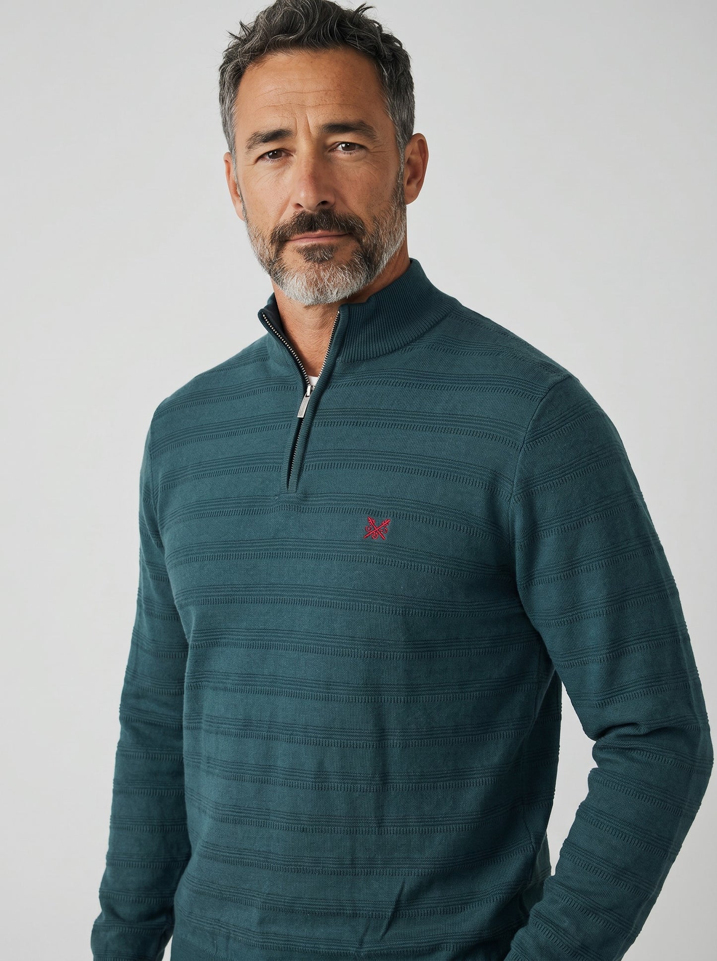 Crew Clothing Cashmere & Silk Blend 1/2 Zip