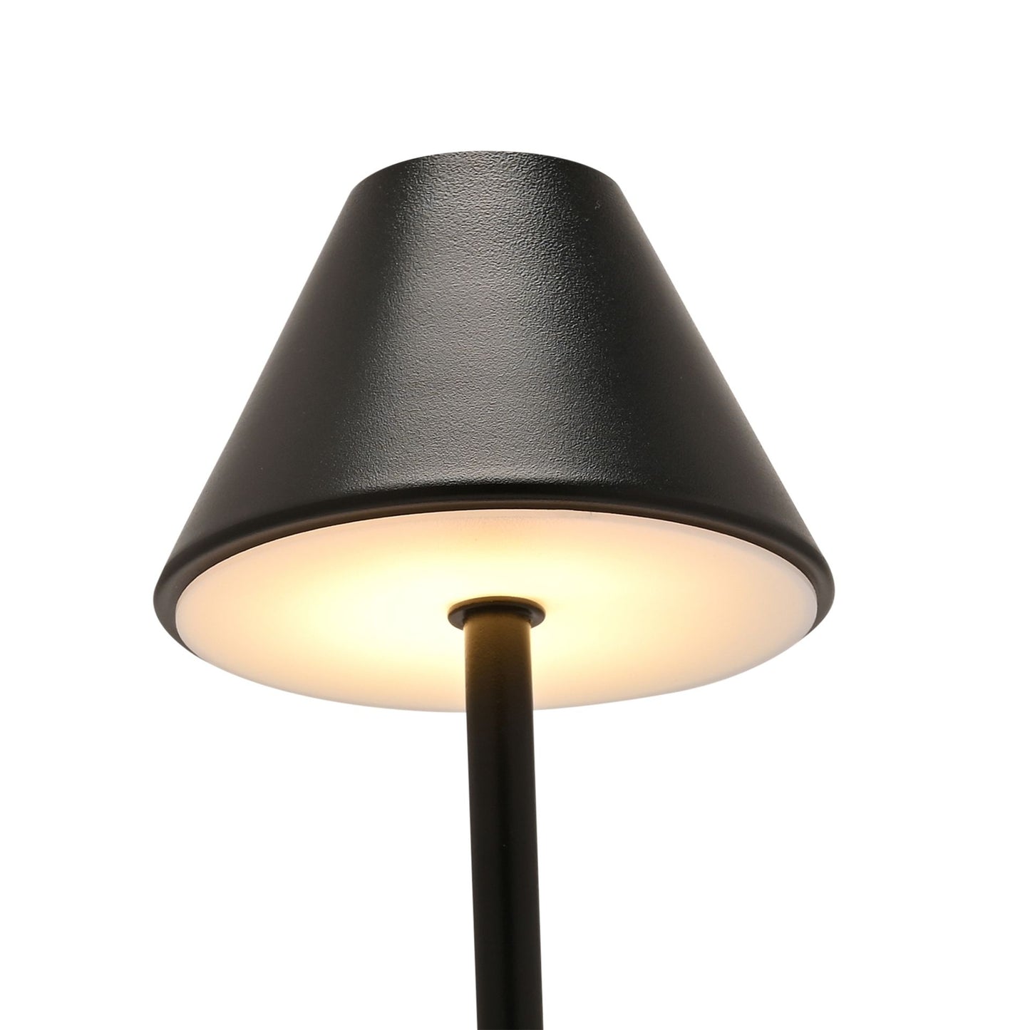 Hestia Matt Black USB LED Touch Table Lamp  - Medium