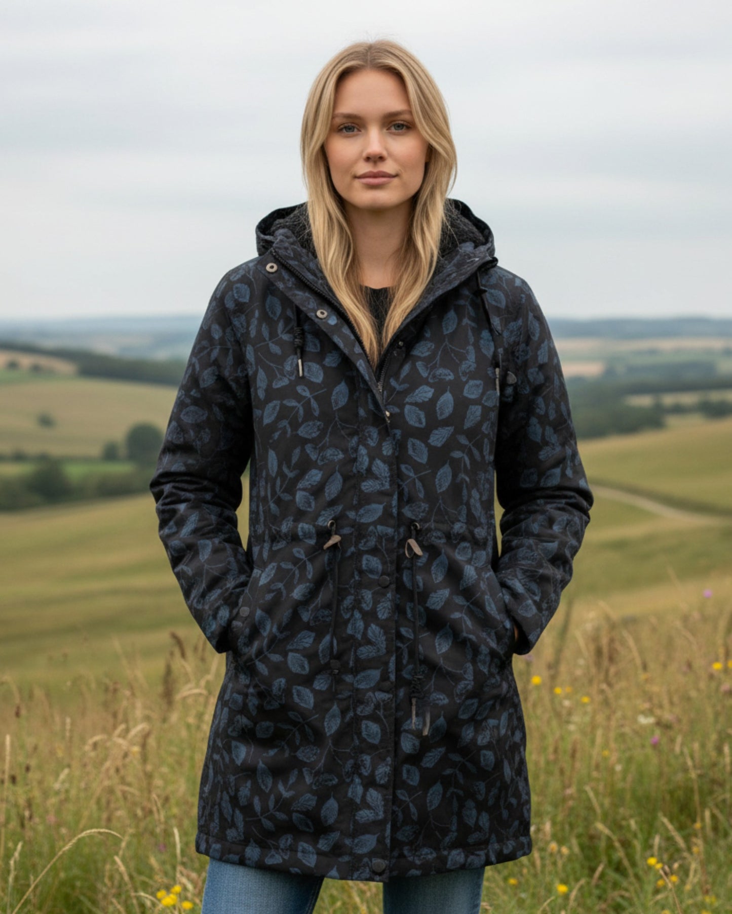 Ex Seasalt Plant Hunter Foraged Leaves Waterproof Coat