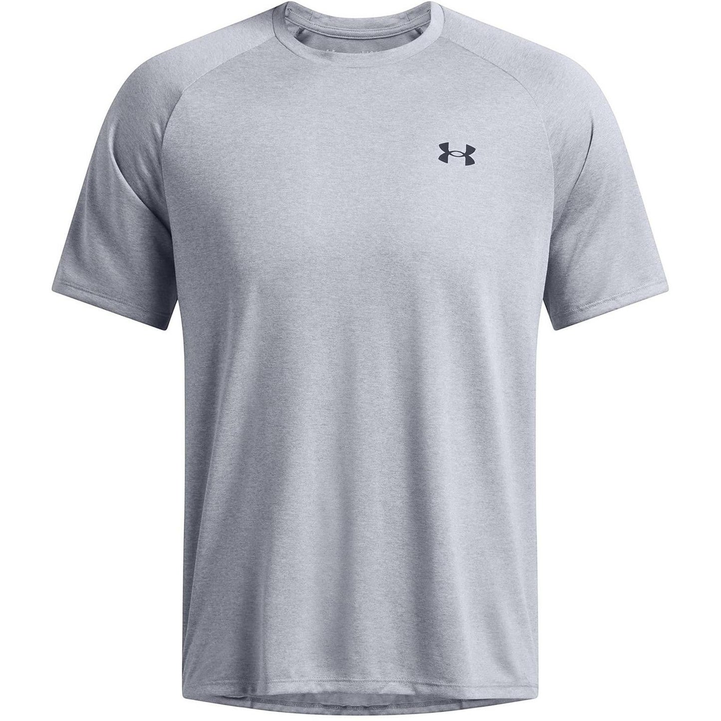 Get The High Street Under Armour Tech Tee in light grey with a crew neck and short sleeves for training.