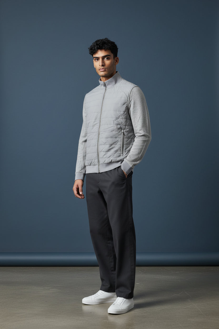 Autograph Cotton Rich Zip Up Quilted Jacket