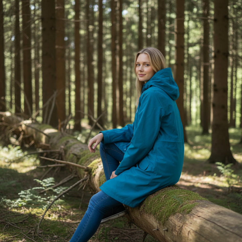 Ex Seasalt Plant Hunter Waterproof Coat in Turquoise