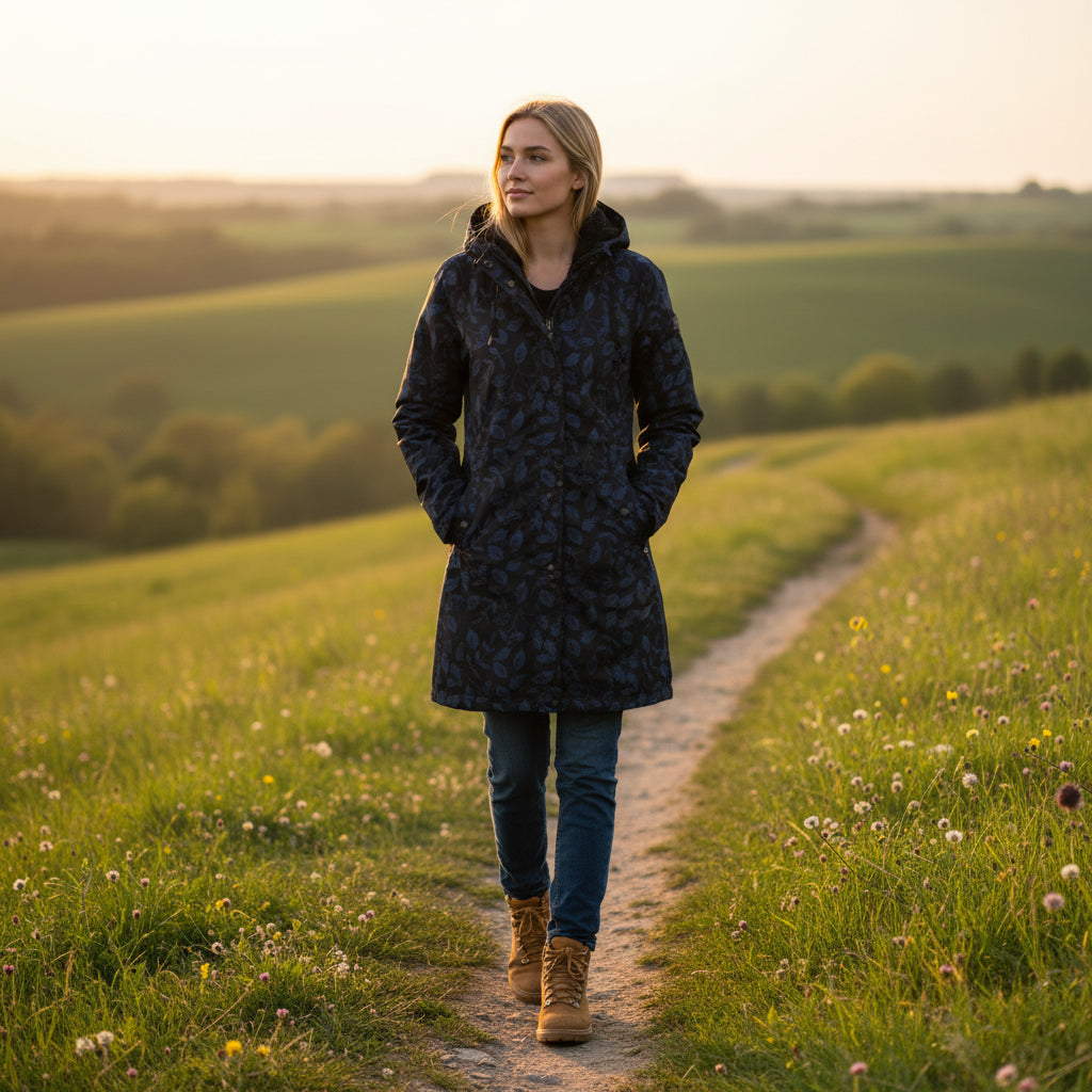 Ex Seasalt Plant Hunter Foraged Leaves Waterproof Coat