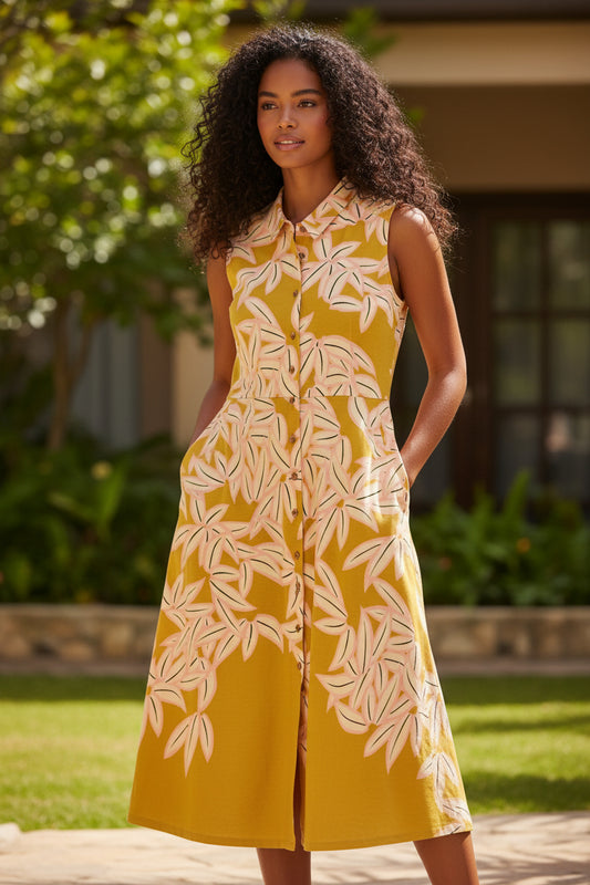 White Stuff Rua Jersey Shirt Dress Midi